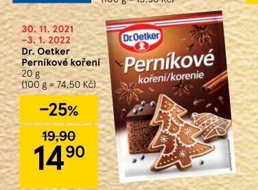 Koření Perníkové Dr. Oetker
