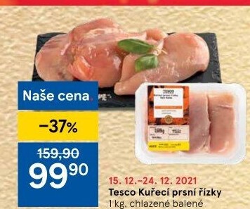 Kuřecí prsní řízky Tesco