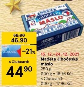 Máslo Jihočeské Madeta