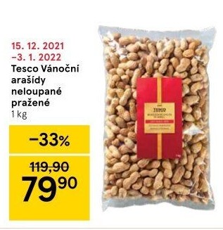 Neloupané arašídy Tesco