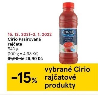 Pasírovaná rajčata Cirio