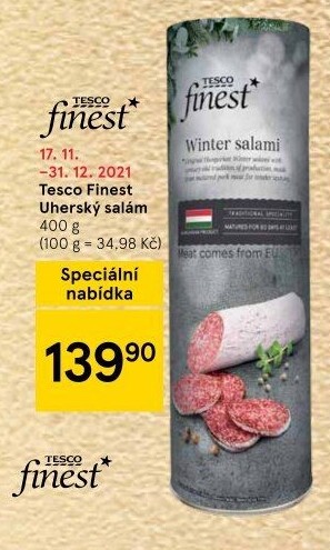 Salám Uherský Tesco Finest