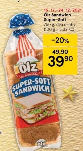 Toustový chléb Sandwich Soft Ölz