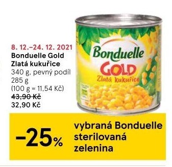 Kukuřice sterilovaná Gold Bonduelle