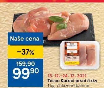 Kuřecí prsní řízky Tesco