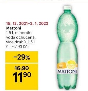 Ochucená voda Mattoni