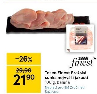 Šunka pražská nejvyšší jakosti Tesco Finest