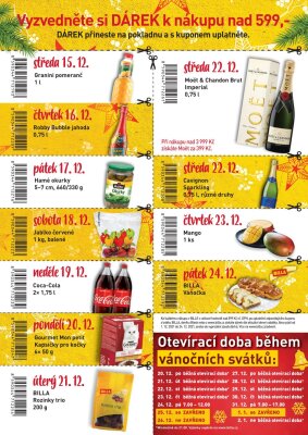 akční leták BILLA 15.12.2021-24.12.2021