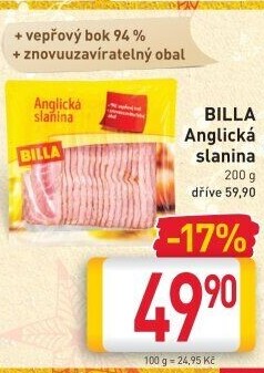 Anglická slanina Billa