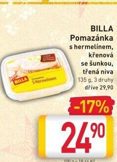Hermelínová pomazánka Billa