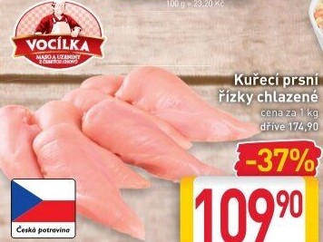 Kuřecí prsní řízky Vocílka