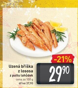 Losos bříška uzená
