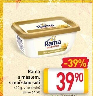 Margarín s máslem Rama