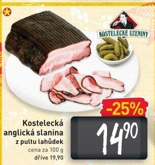 Anglická slanina kostelecká Kostelecké uzeniny