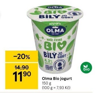 Bílý jogurt bio Olma