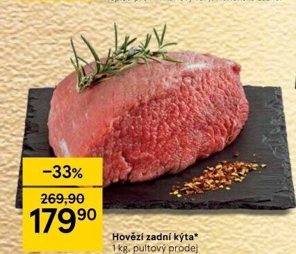 Hovězí kýta zadní bez kosti