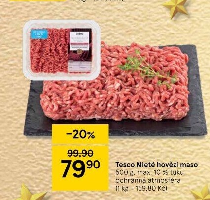 Hovězí mleté maso Tesco