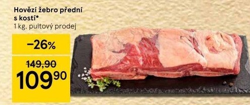 Hovězí přední s kostí - žebro