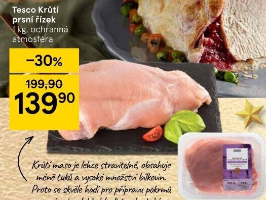 Krůtí prsní řízky Tesco