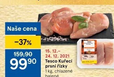 Kuřecí prsní řízky Tesco