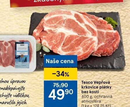 Vepřová krkovice bez kosti Tesco