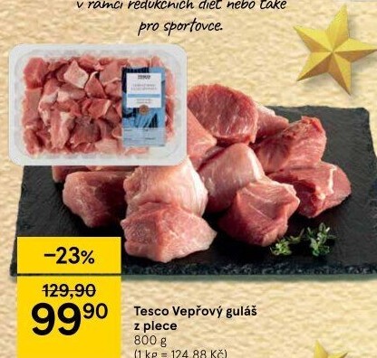 Vepřové maso na guláš Tesco