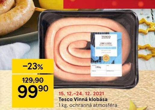 Vinná klobása Tesco