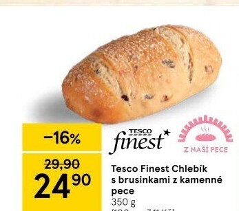 Chlebík s brusinkami Tesco Finest