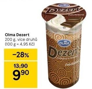 Dezert pudink se šlehačkou Olma