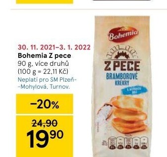 Krekry Z pece Bohemia Chips