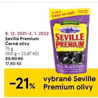 Olivy bez nálevu Seville Premium