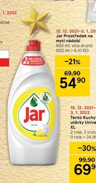 Prostředek na nádobí Jar