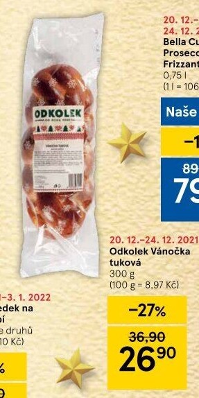 Vánočka tuková Odkolek