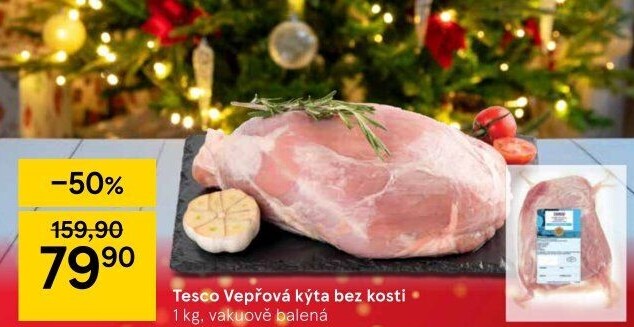 Vepřová kýta bez kosti Tesco