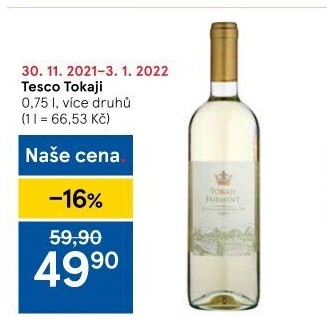Vína Tokaji Tesco