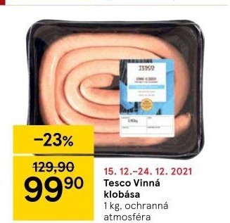 Vinná klobása Tesco