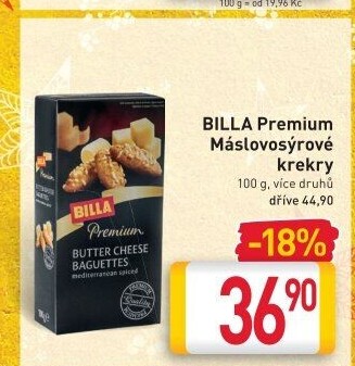 Bagety máslové se sýrem Premium Billa