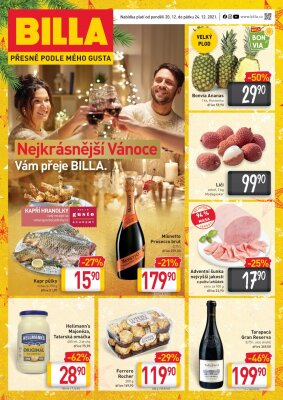 akční leták BILLA 20.12.2021-24.12.2021