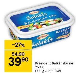 Balkánský sýr Président