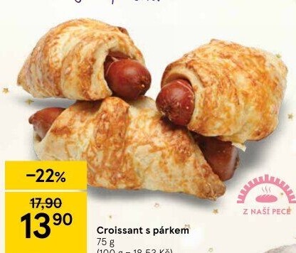 Croissant s párkem