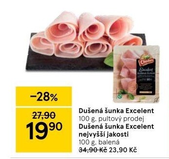 Dušená šunka nejvyšší jakosti Excelent Beskydské uzeniny Chodura