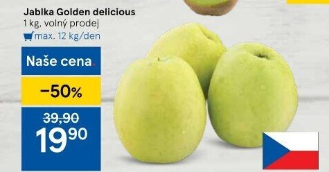 Jablka Golden Delicious