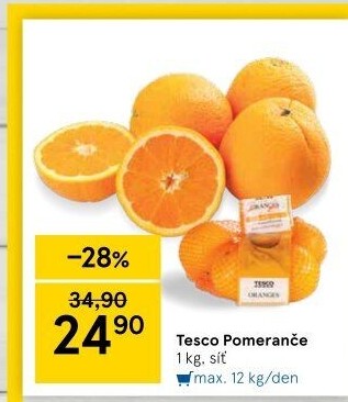 Pomeranče Tesco