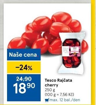 Rajčata cherry Tesco