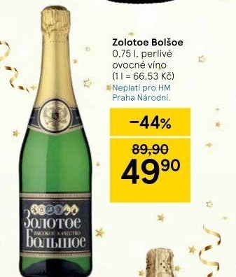 Sekt Bolsoe Zolotoe Igristoe