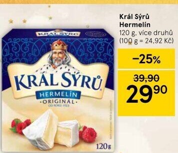 Sýr Hermelín Král sýrů