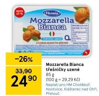 Sýr Mozzarella trešničky Bianca Moravia