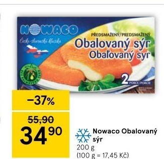 Sýr obalovaný mražený Nowaco
