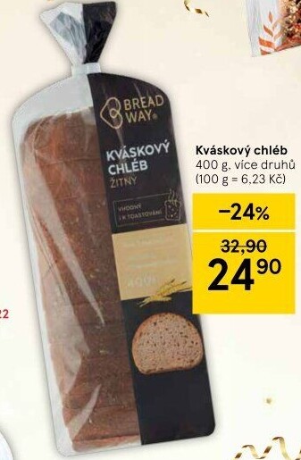 Toustový chléb kváskový Breadway