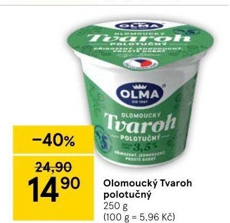 Tvaroh polotučný Olomoucký Olma